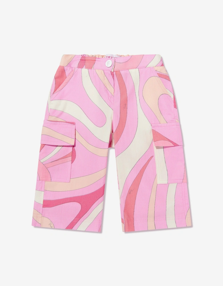 Baby Girls Cargo Trousers in Pink