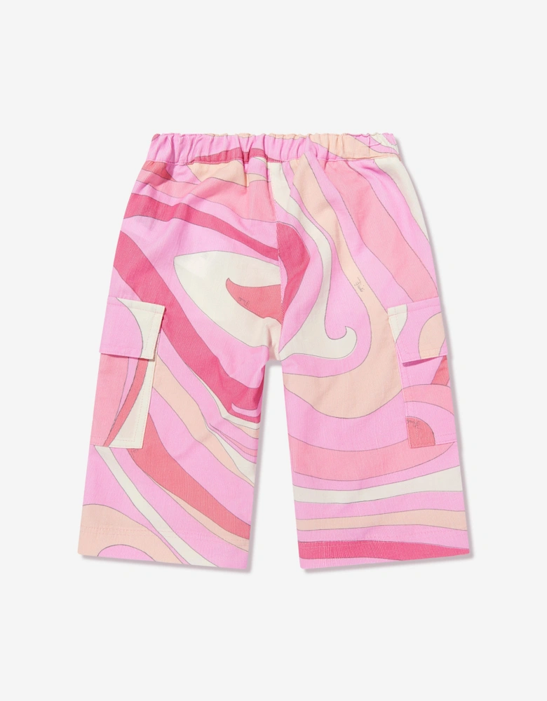 Baby Girls Cargo Trousers in Pink