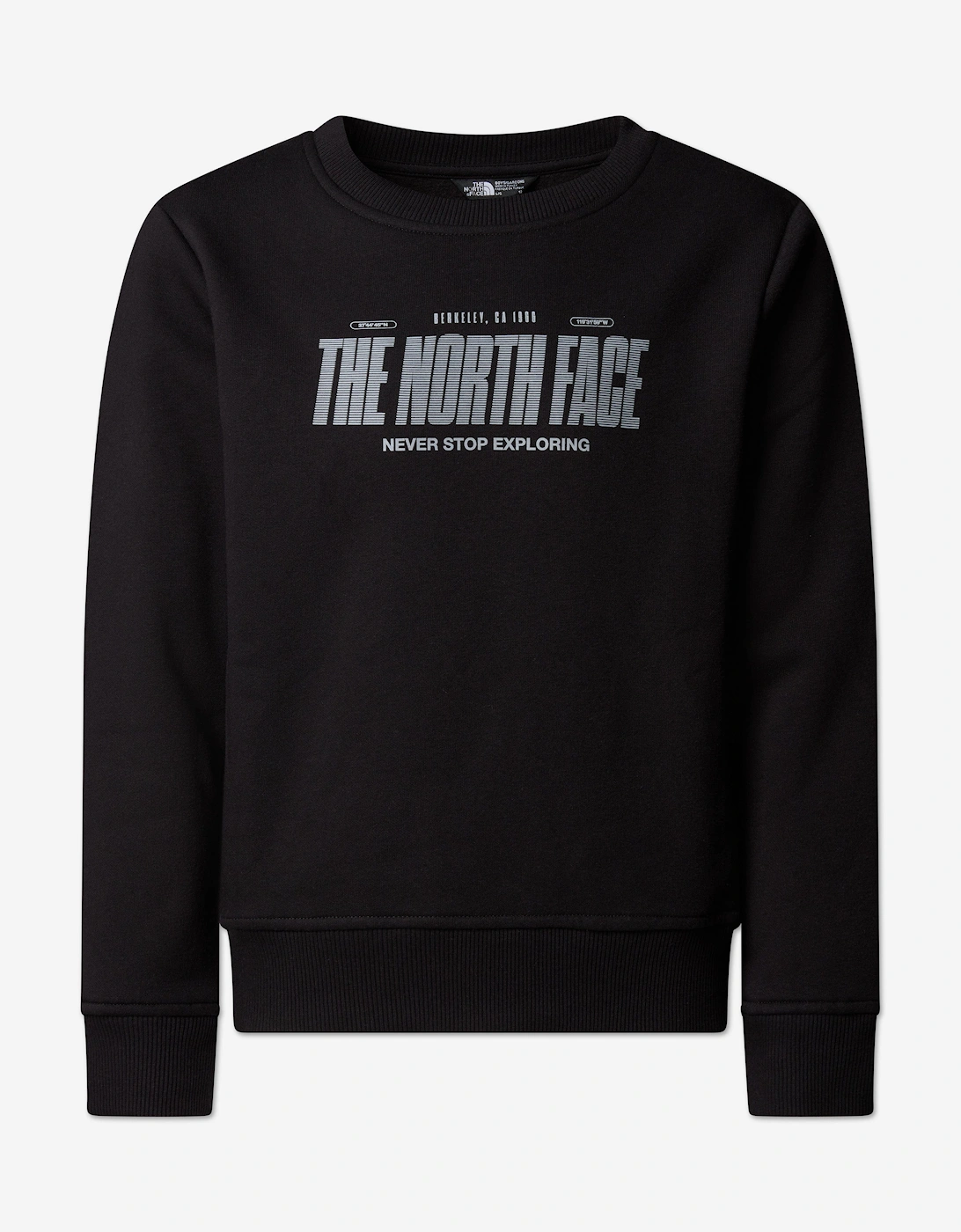 Boys Reflective Logo Relaxed Sweatshirt in Black, 6 of 5