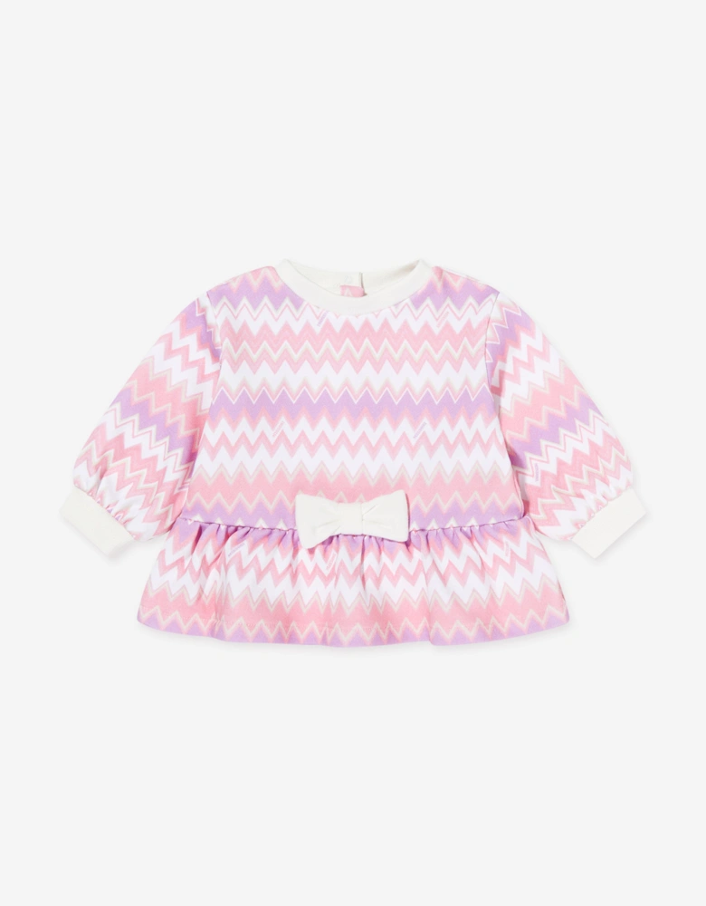Baby Girls Zigzag Tracksuit in Pink