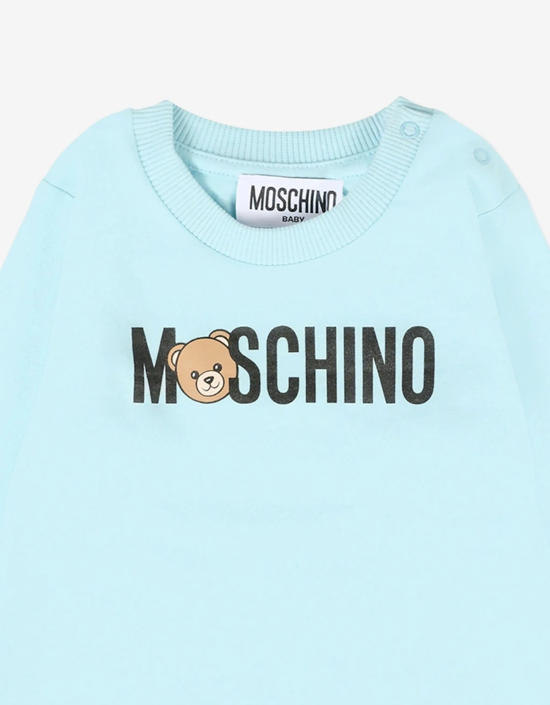 Baby Long Sleeve Logo T-Shirt in Blue
