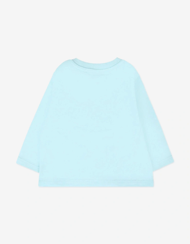 Baby Long Sleeve Logo T-Shirt in Blue