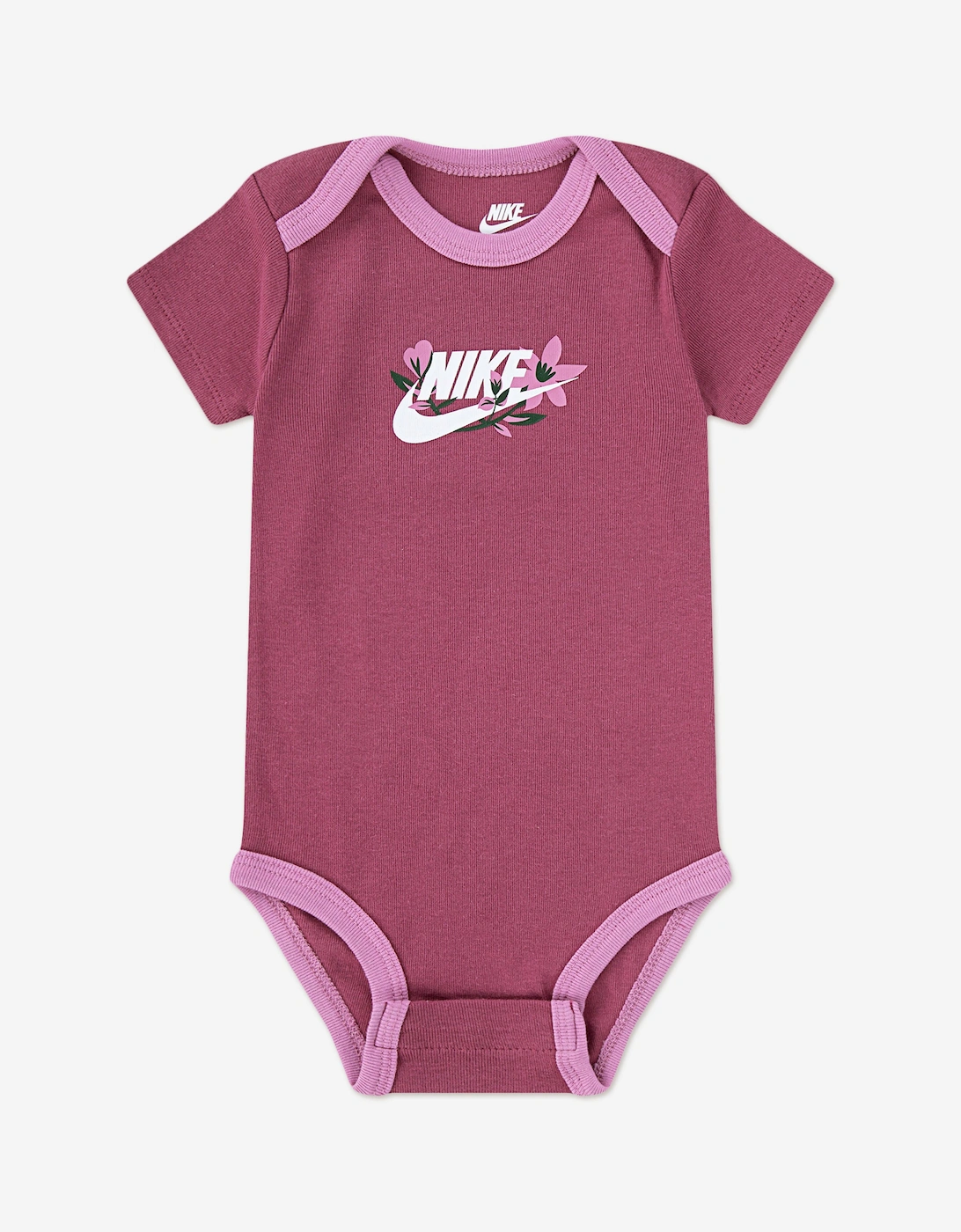 Baby Girls 3 Piece Printed Club Bodysuit Set in Pink