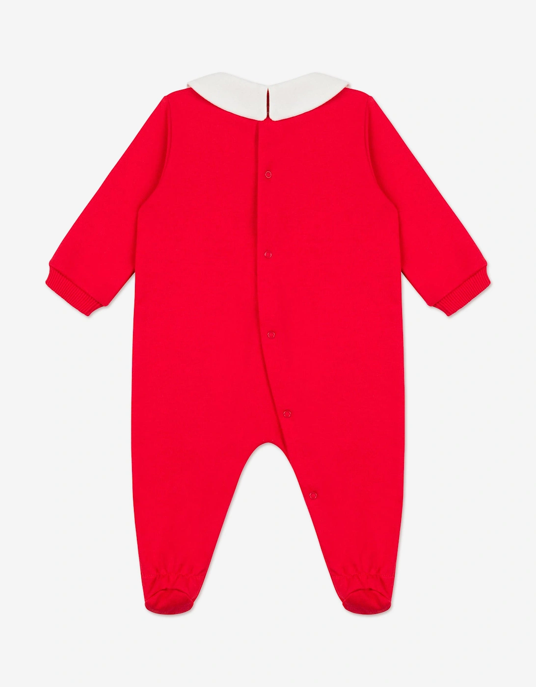 Baby Seasonal Teddy Bear Babygrow in Red