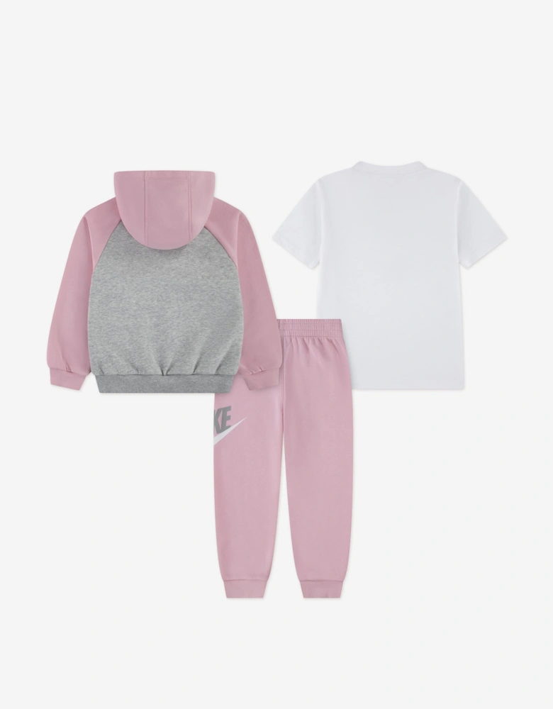 Girls Colourblock HBR Tracksuit in Pink