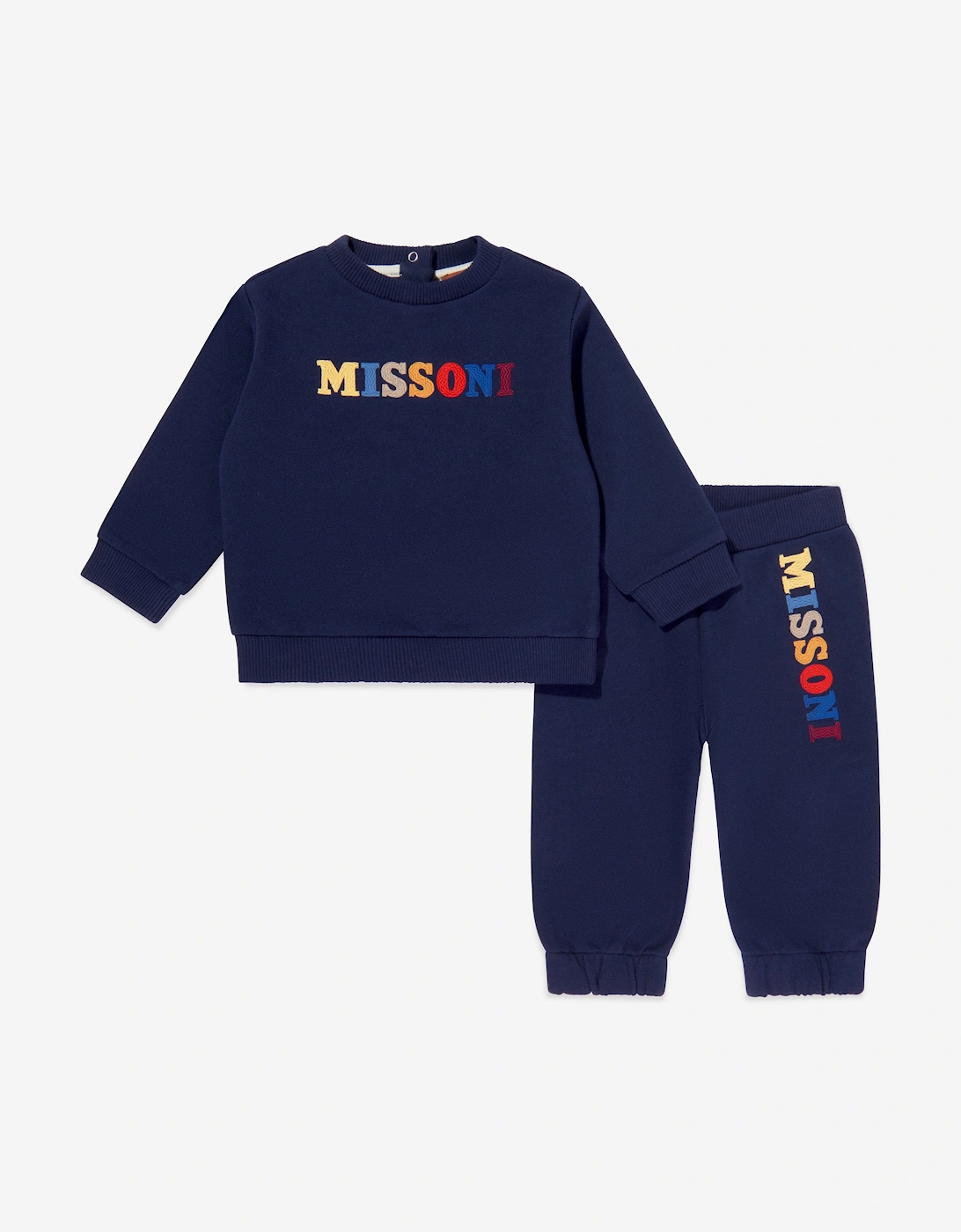 Baby Boys Logo Tracksuit in Navy, 5 of 4