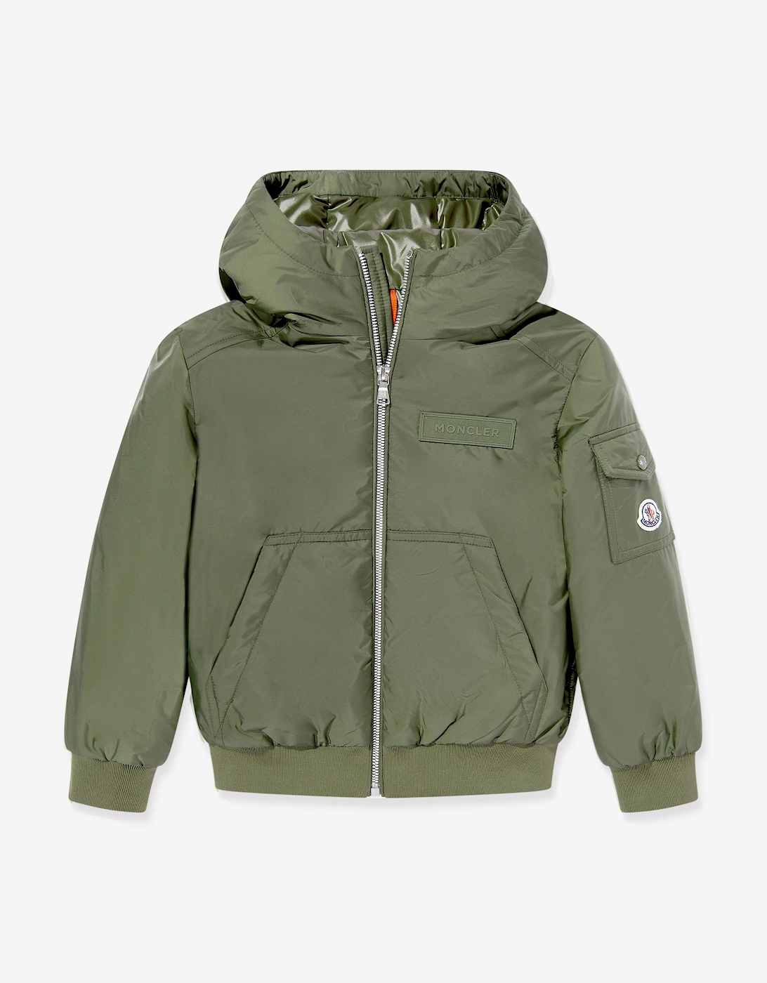 Boy's Moncler Enfant Boys Duncer Down Padded Bomber Jacket in Green - Size: 12 years