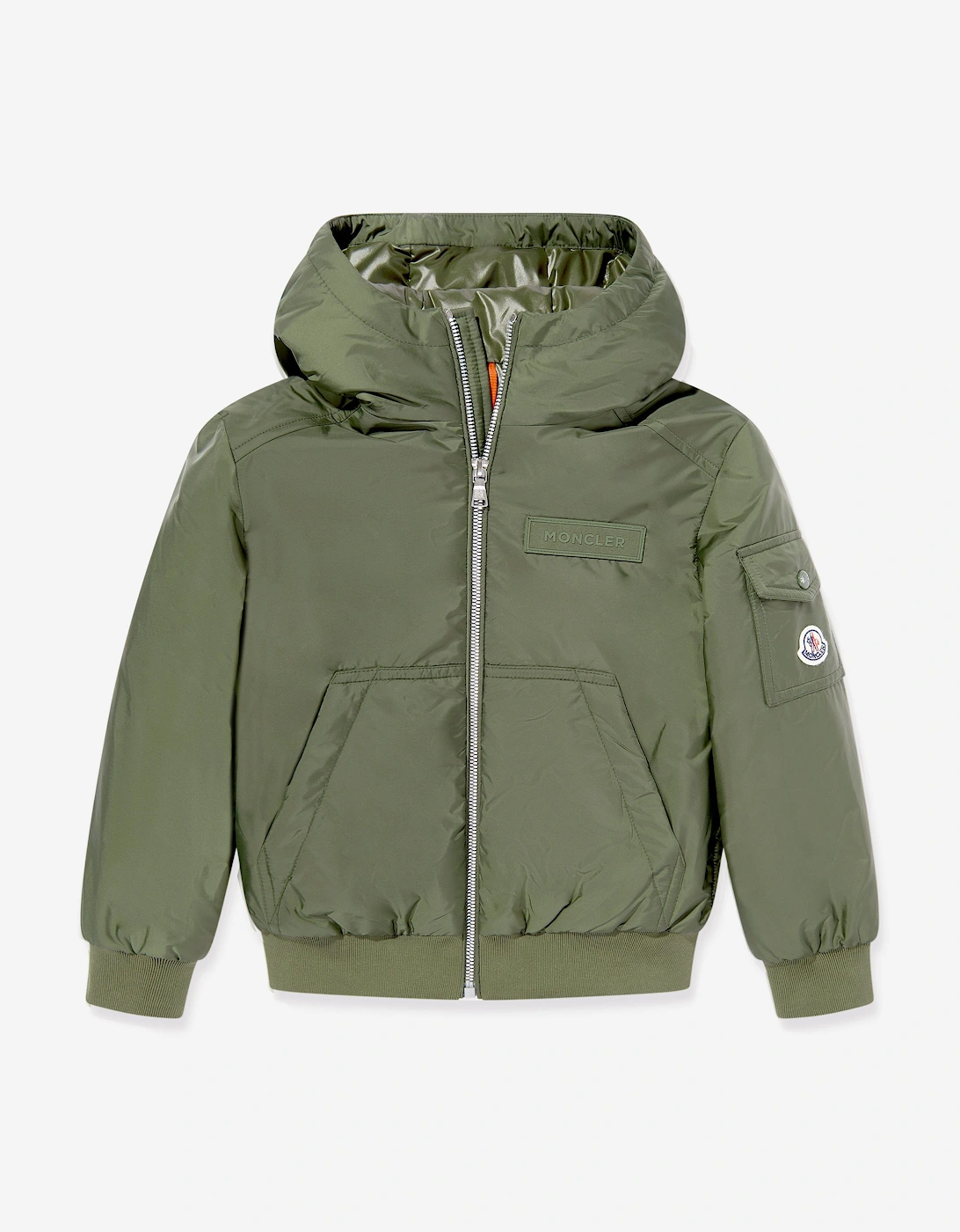 Boys Duncer Down Padded Bomber Jacket in Green, 5 of 4