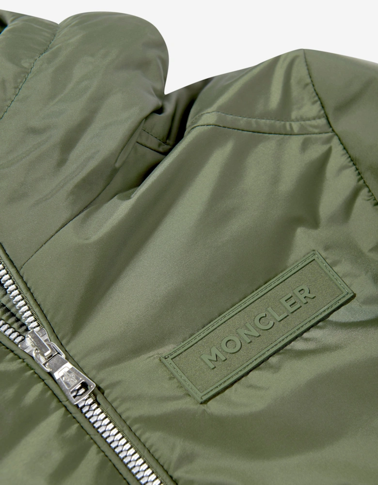 Boys Duncer Down Padded Bomber Jacket in Green