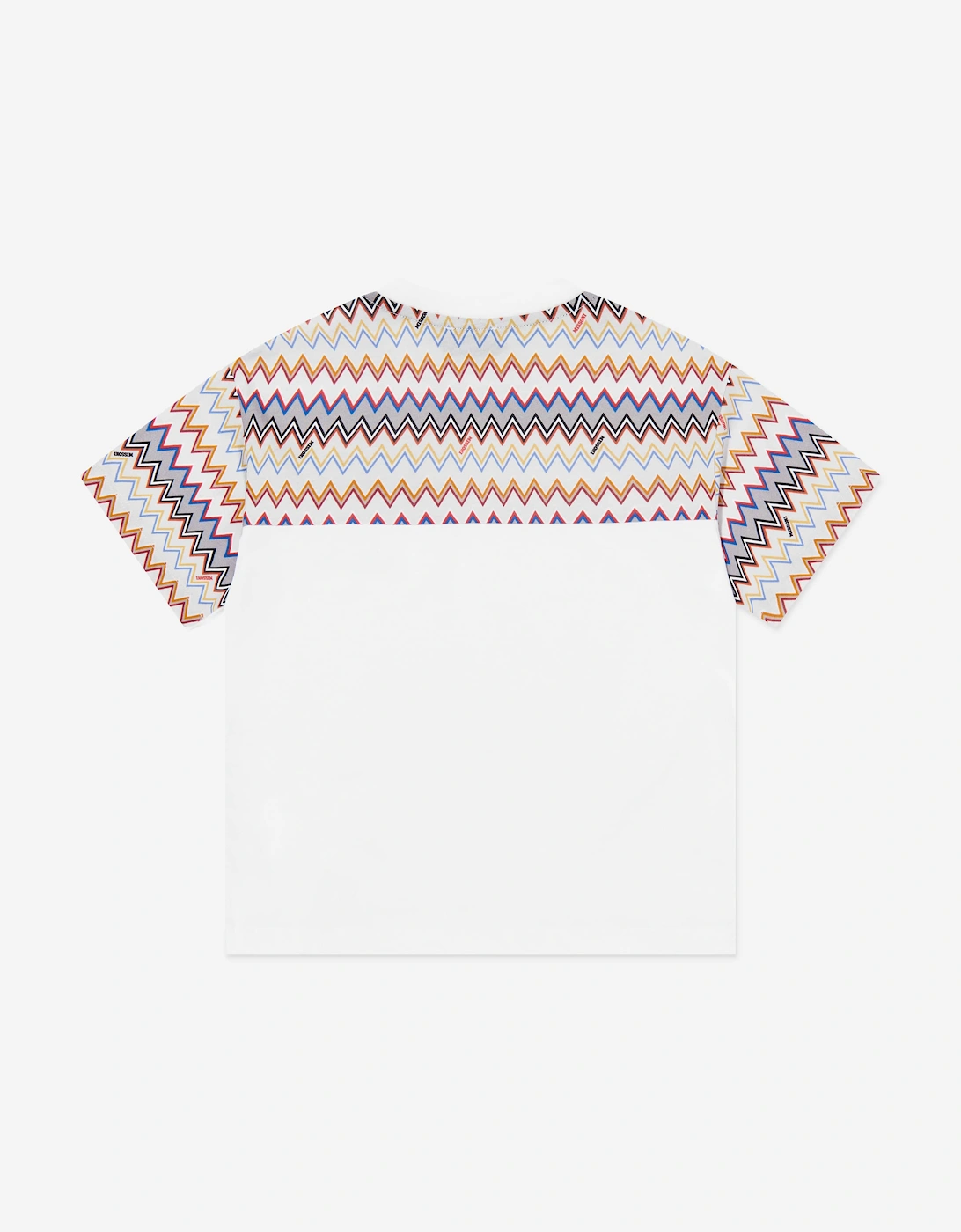 Boys Zigzag Logo Pocket T-Shirt in White