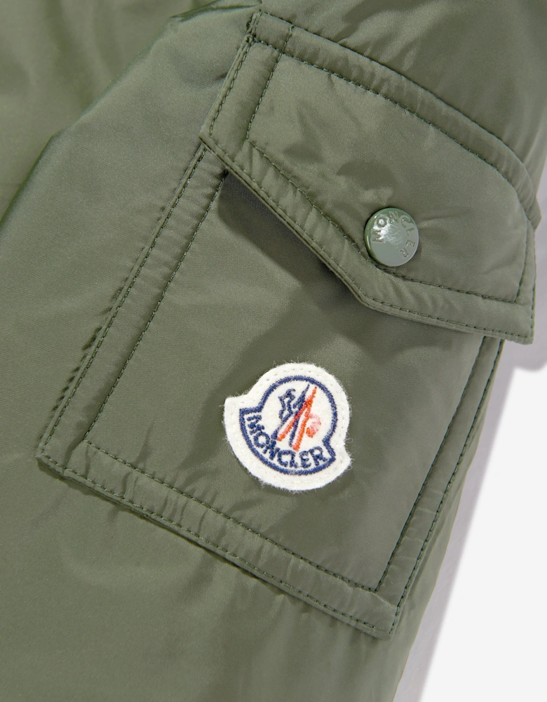Boys Duncer Down Padded Bomber Jacket in Green