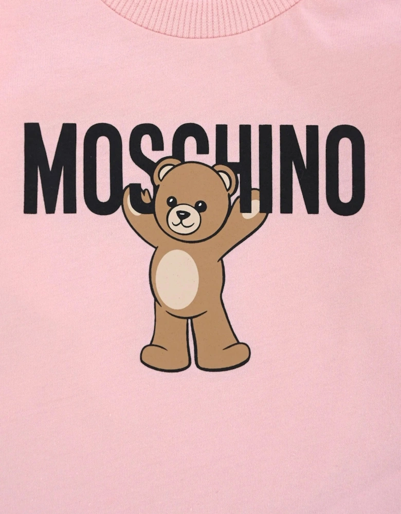 Baby Girls Long Sleeve Teddy T-Shirt in Pink