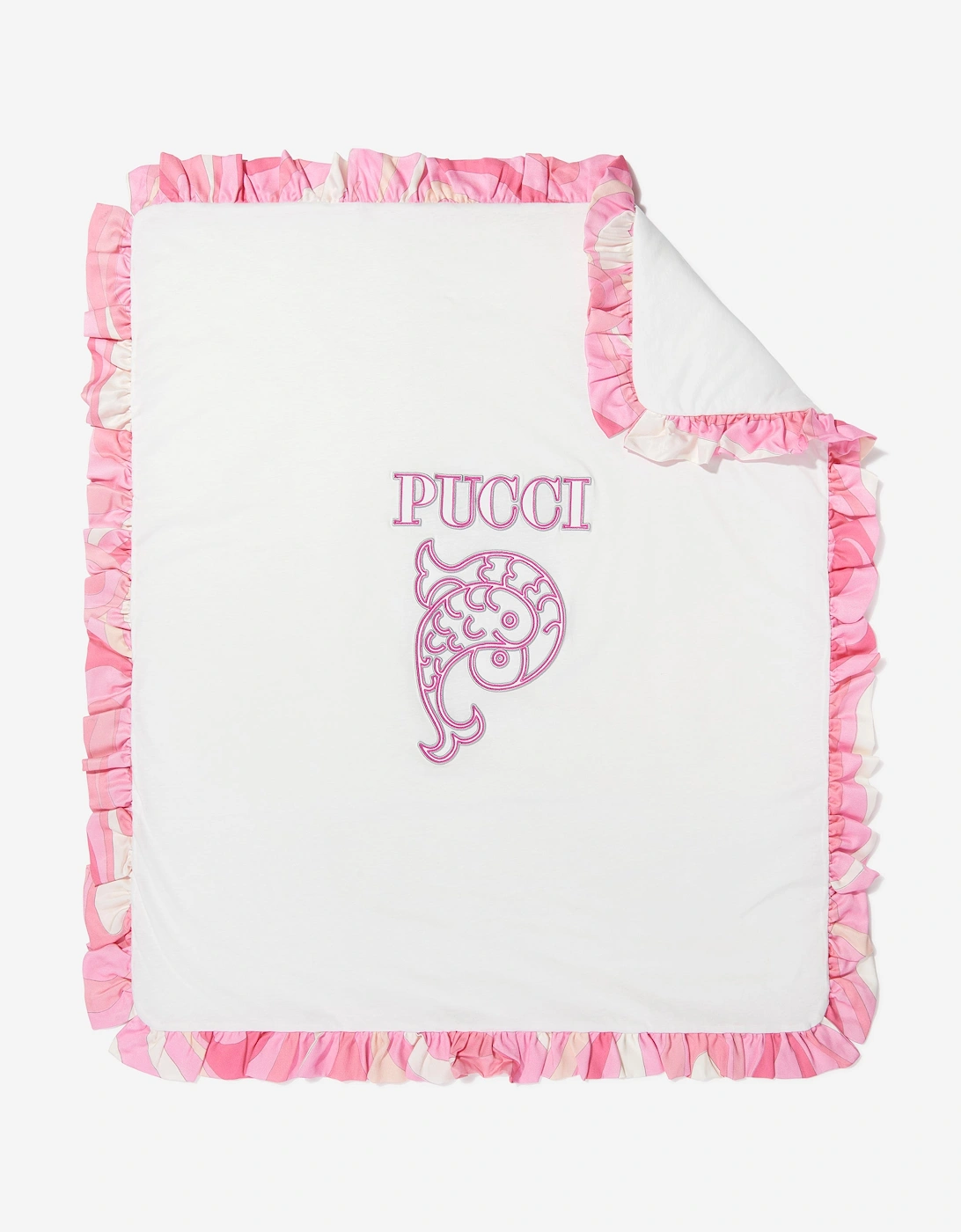 Baby Girls Logo Blanket in Ivory (90cm), 5 of 4
