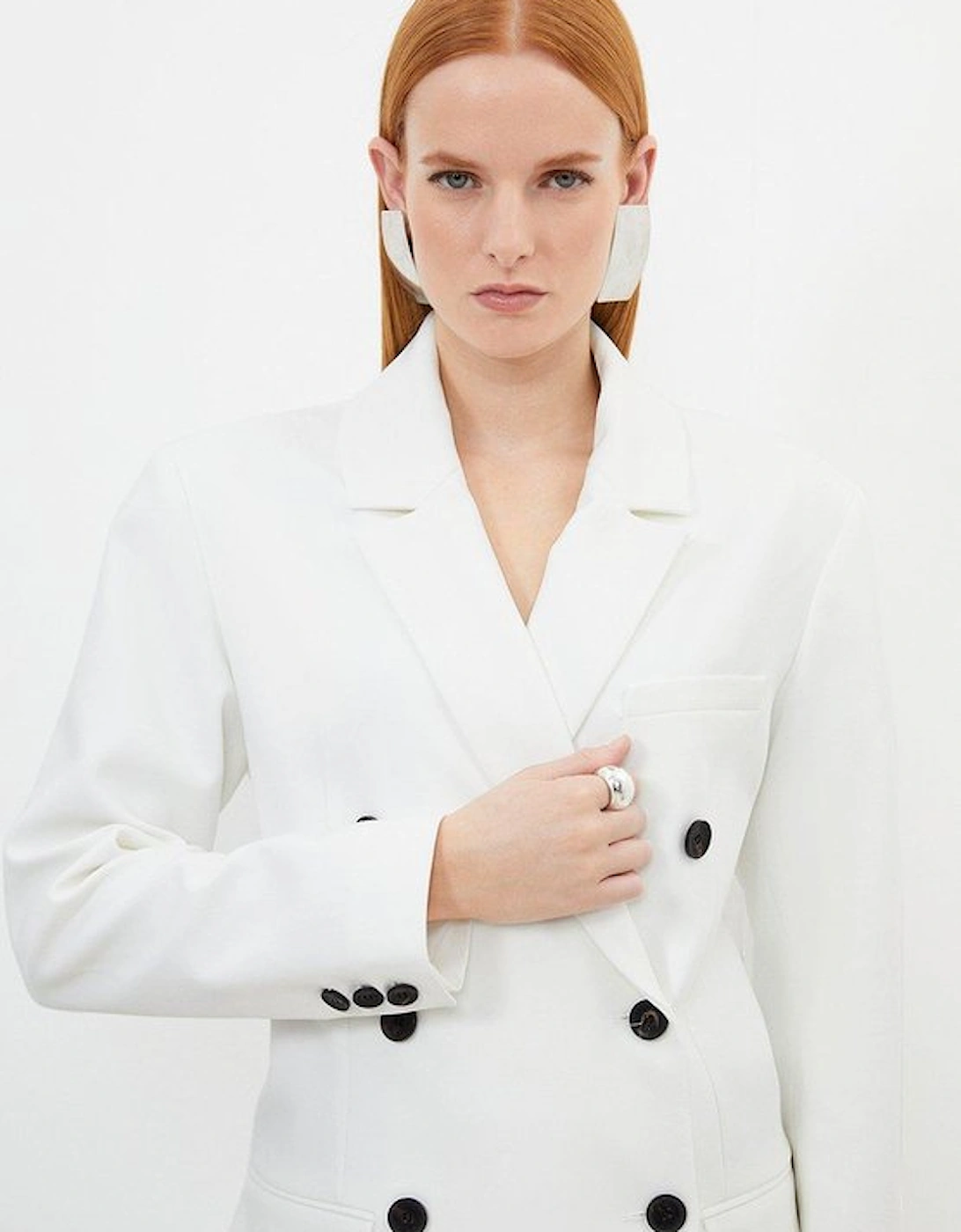 Clean Tailored Double Breasted Blazer
