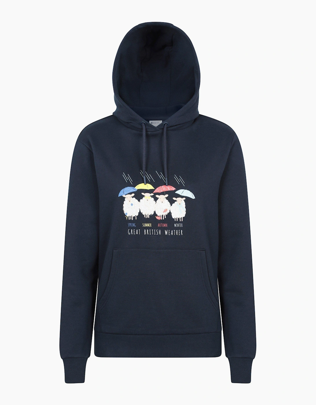 Women's Mountain Warehouse Womens/Ladies Great British Weather Regular Hoodie - Navy - Size: 12