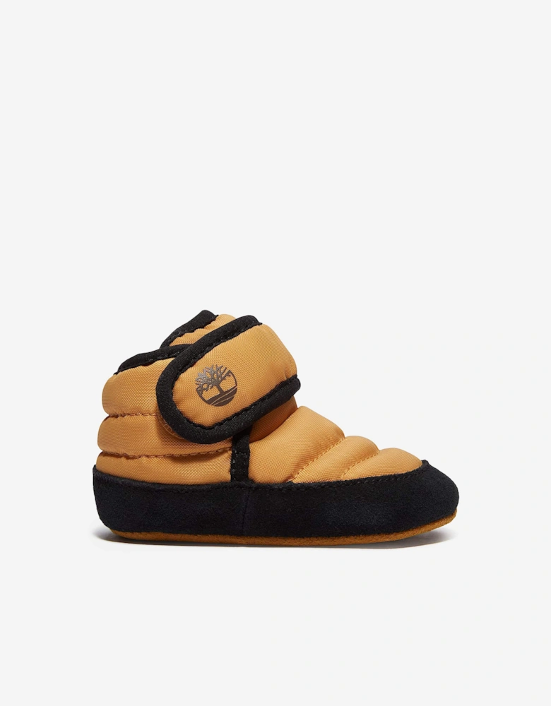 Baby Crib Mid Hook and Loop Ripstop Booties in Beige
