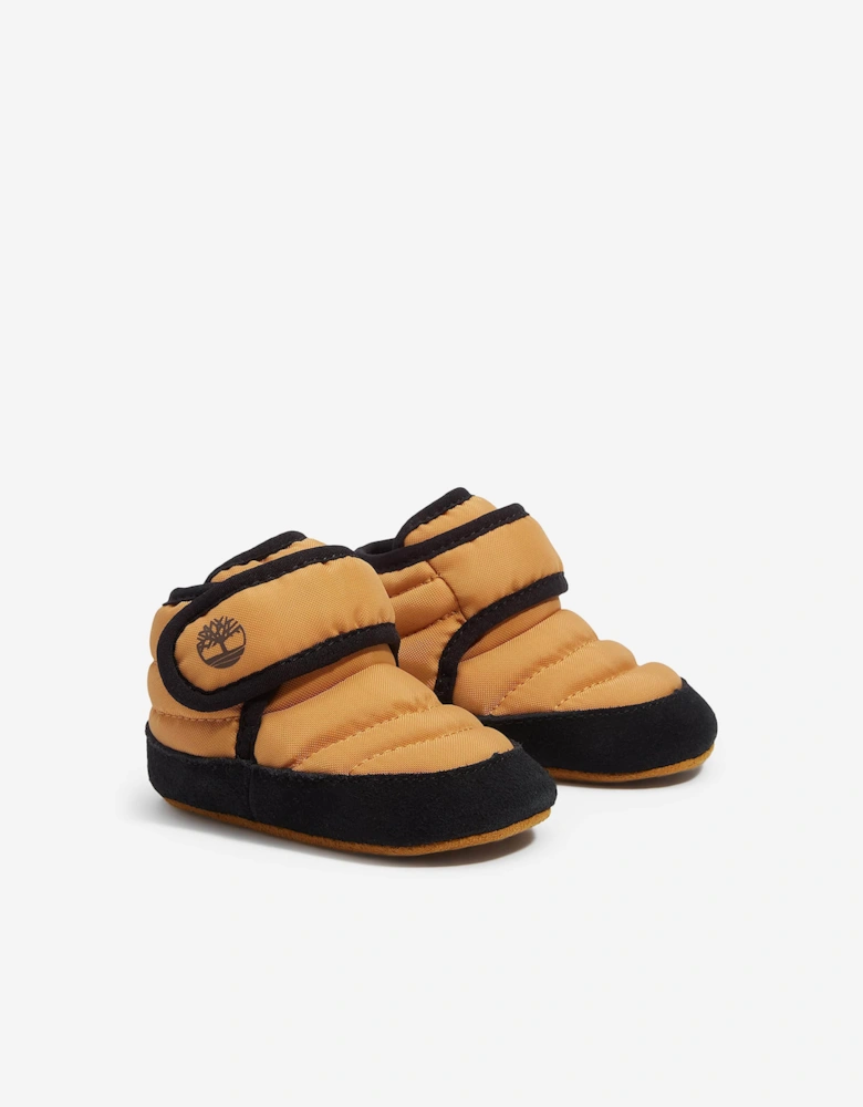 Baby Crib Mid Hook and Loop Ripstop Booties in Beige