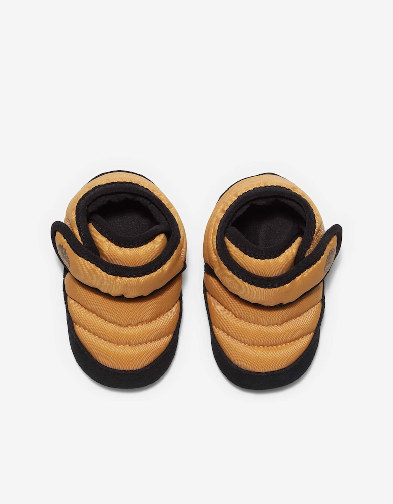 Baby Crib Mid Hook and Loop Ripstop Booties in Beige