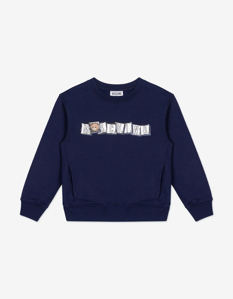 Kids Bear Logo Tracksuit in Navy