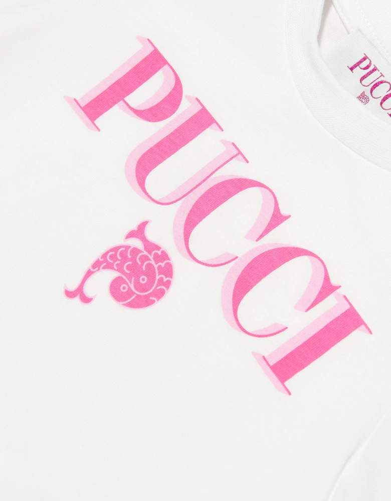 Baby Girls Logo T-Shirt in Ivory