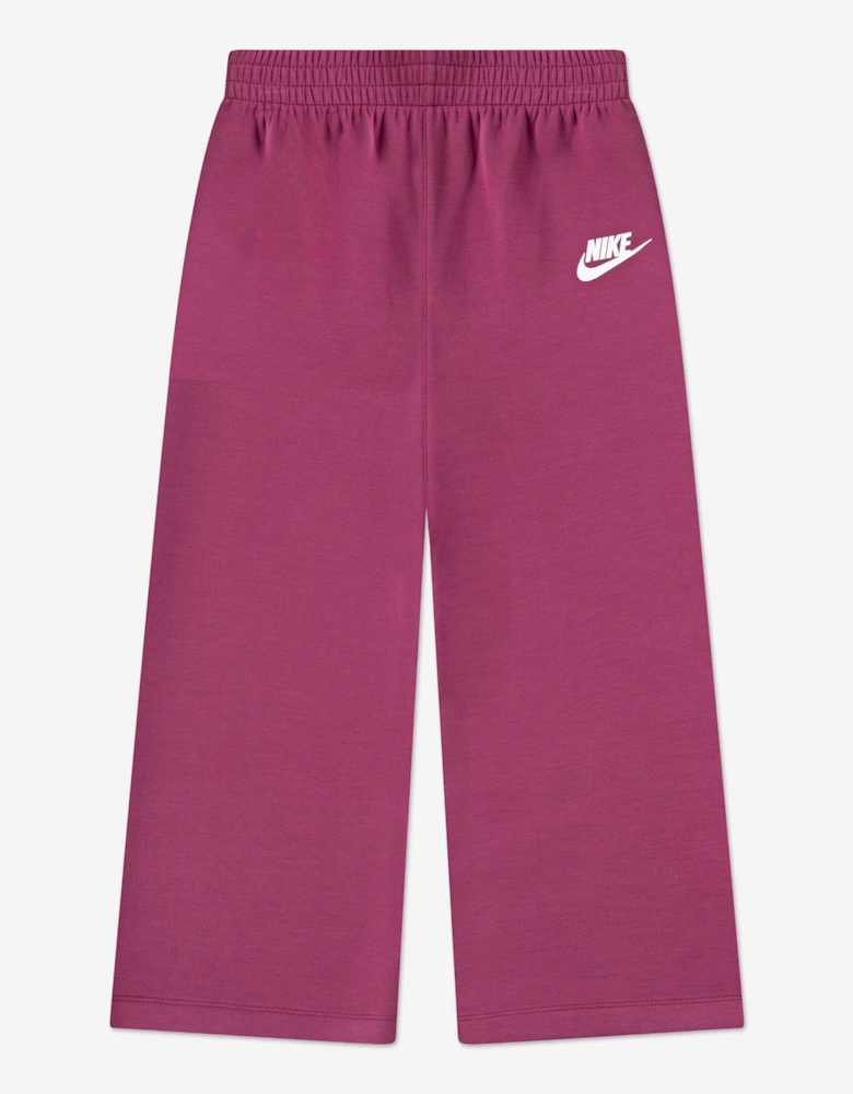 Girls Crew Wide Leg Tracksuit in Pink