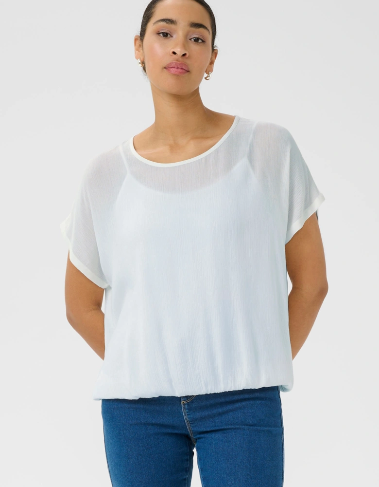 Amber Round Neck Short Sleeve Blouse