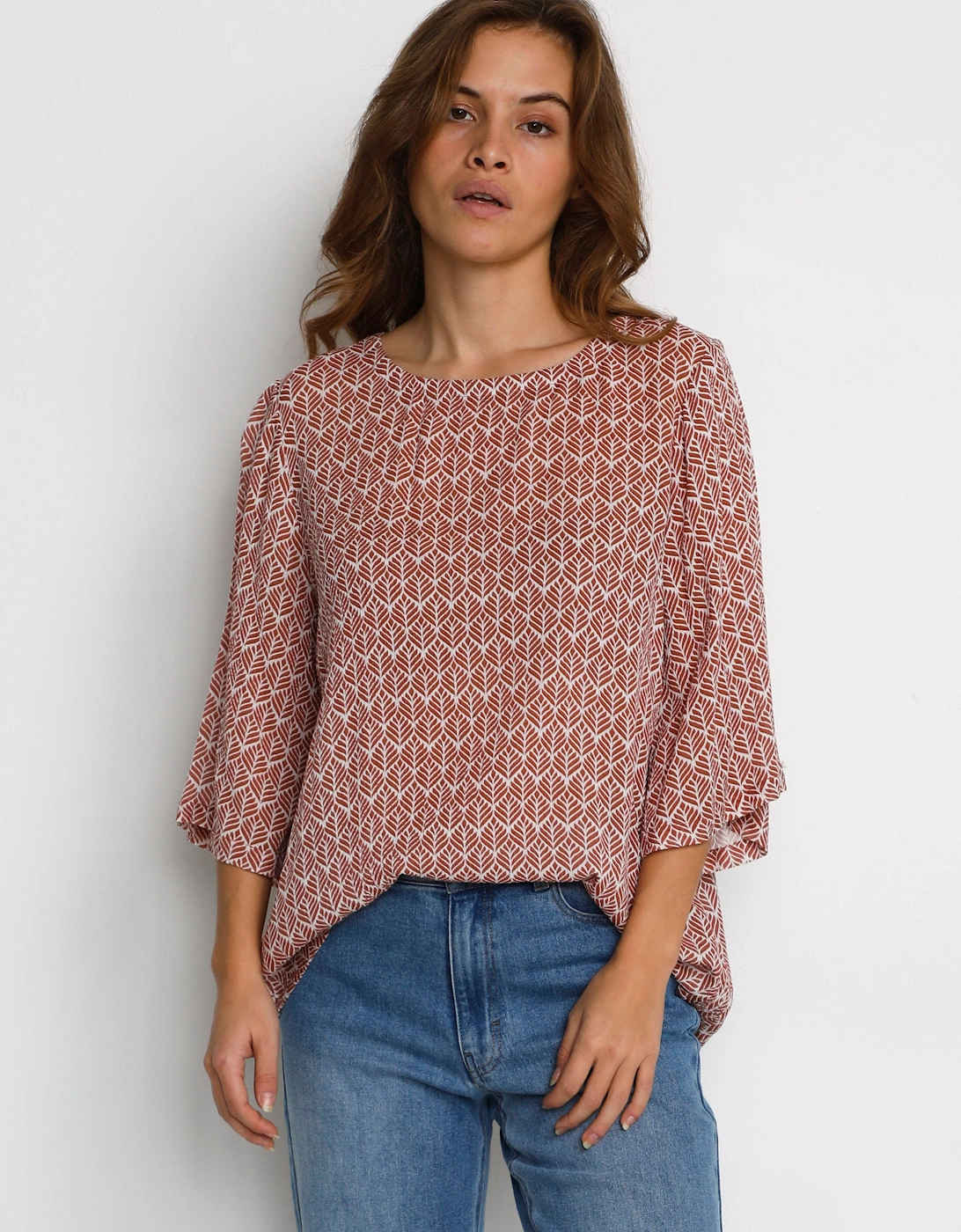 Ebellen Half Sleeve Casual Fit Blouse Printed, 2 of 1