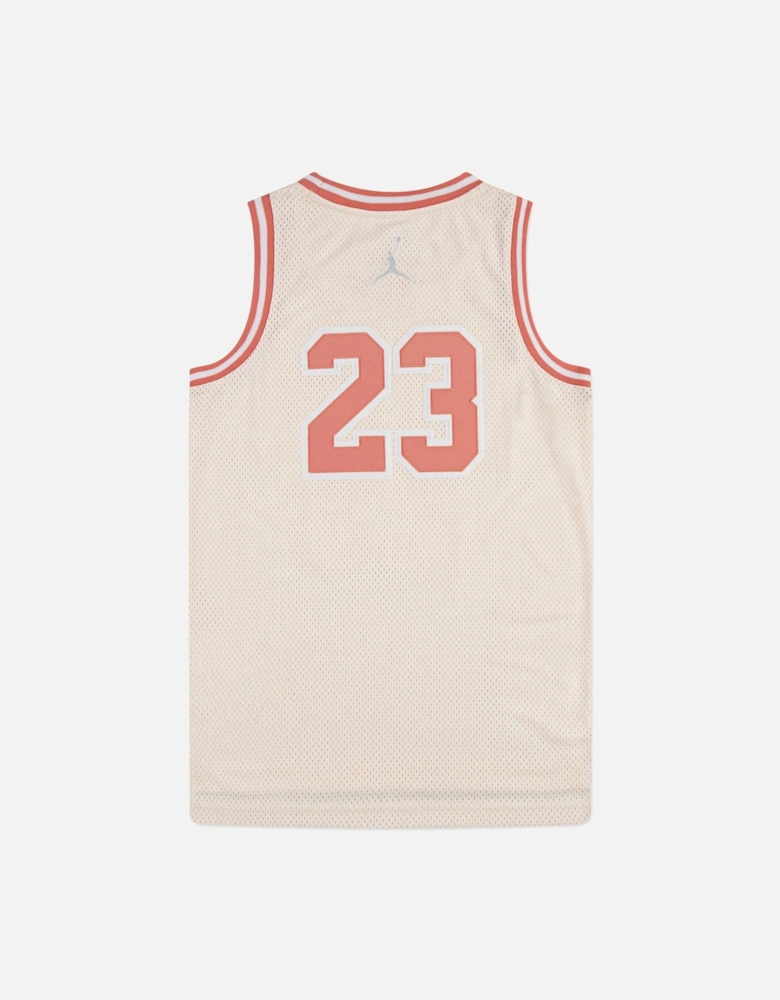 Kids Jordan 23 Jersey in Beige