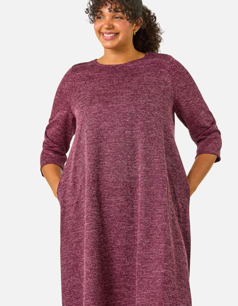 Curve Check Print Swing Pocket Dress