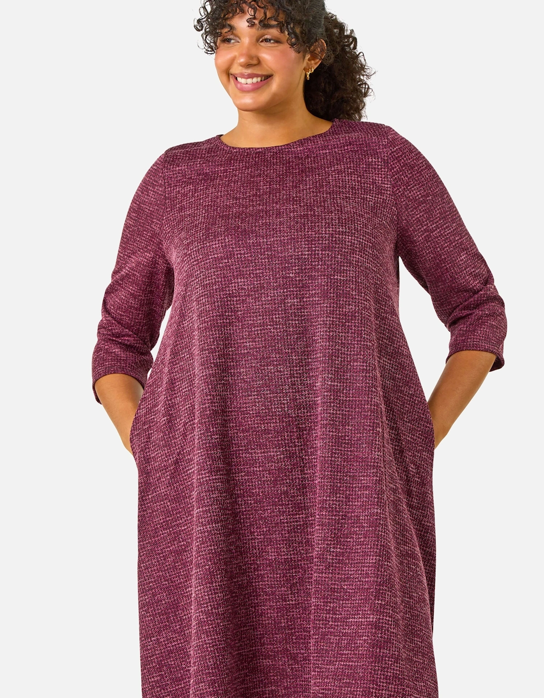 Curve Check Print Swing Pocket Dress, 2 of 1