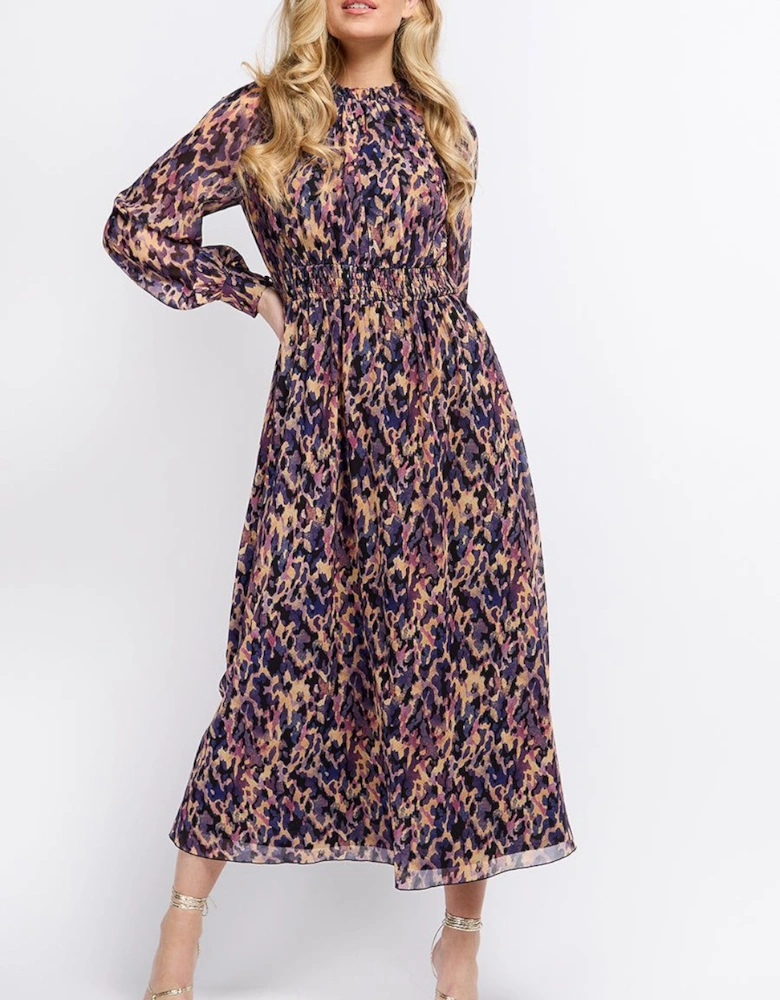 Leopard Print Midaxi Dress