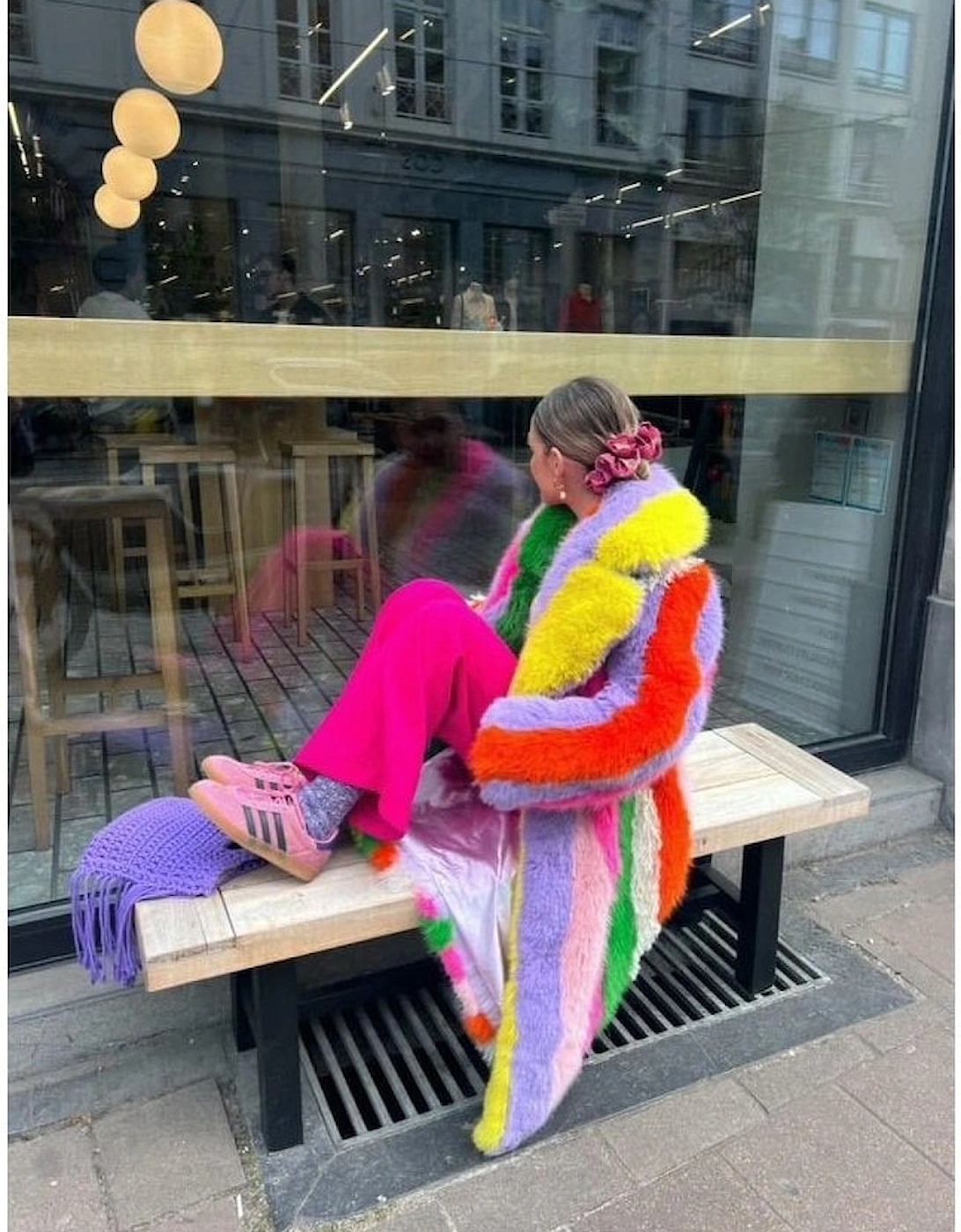 Faux Fur Hand Crafted Eco Bamboo Maxi Coat