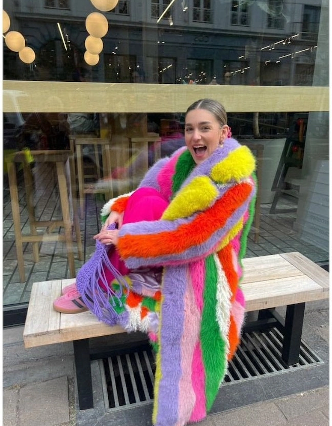 Faux Fur Hand Crafted Eco Bamboo Maxi Coat