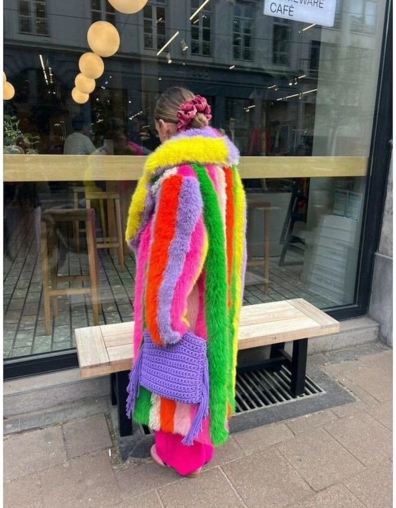 Faux Fur Hand Crafted Eco Bamboo Maxi Coat