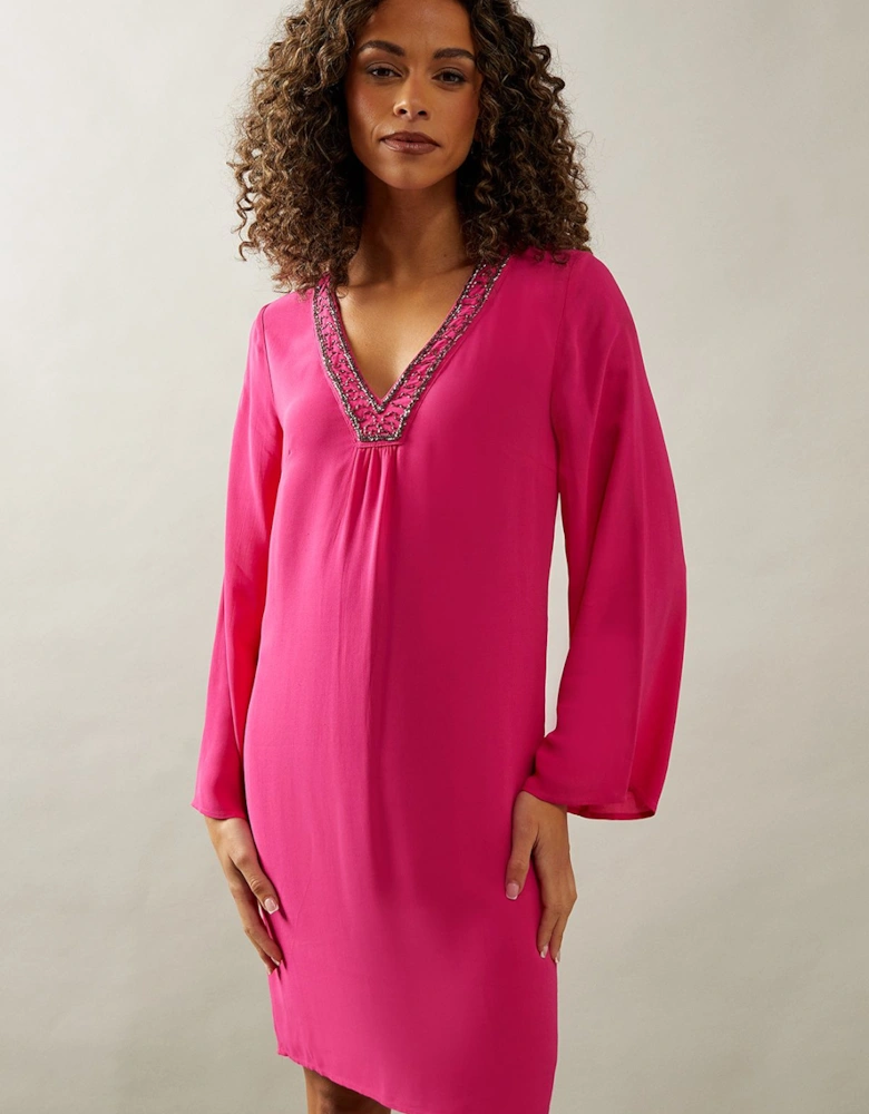 Occasion Hand Embellished Sequin Shift Dress