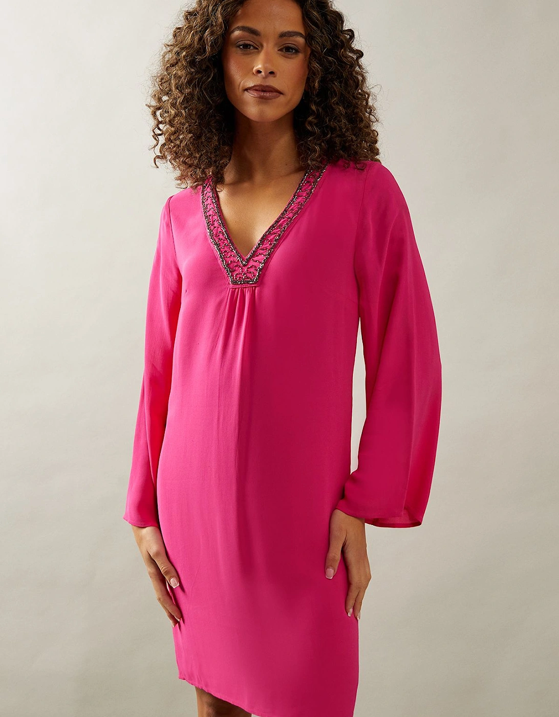 Occasion Hand Embellished Sequin Shift Dress, 2 of 1