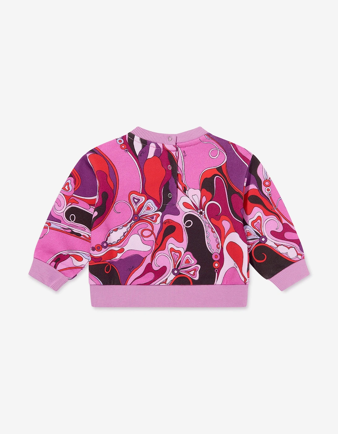 Baby Girls Orchidee Print Sweatshirt in Pink