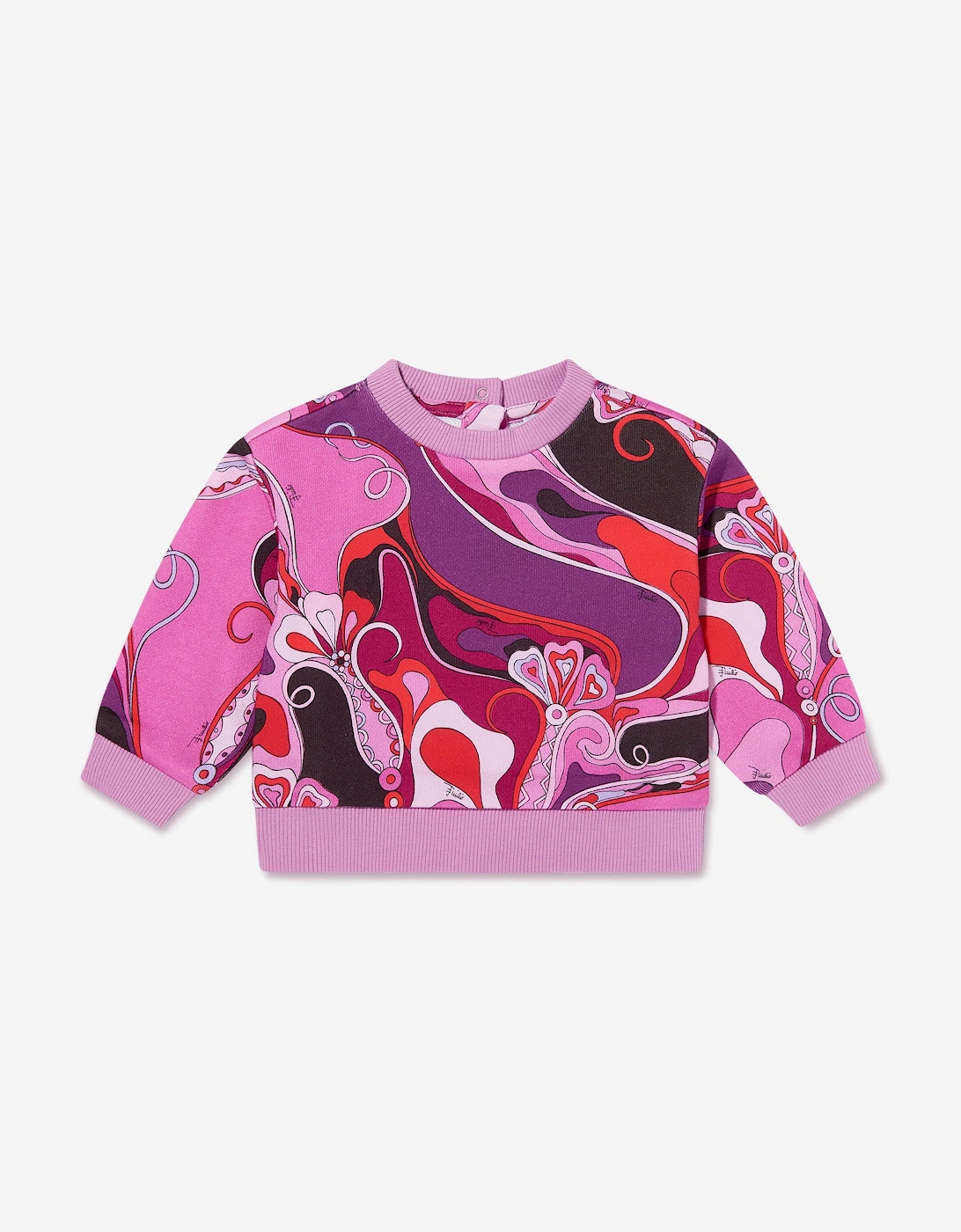 Baby Girls Orchidee Print Sweatshirt in Pink, 5 of 4