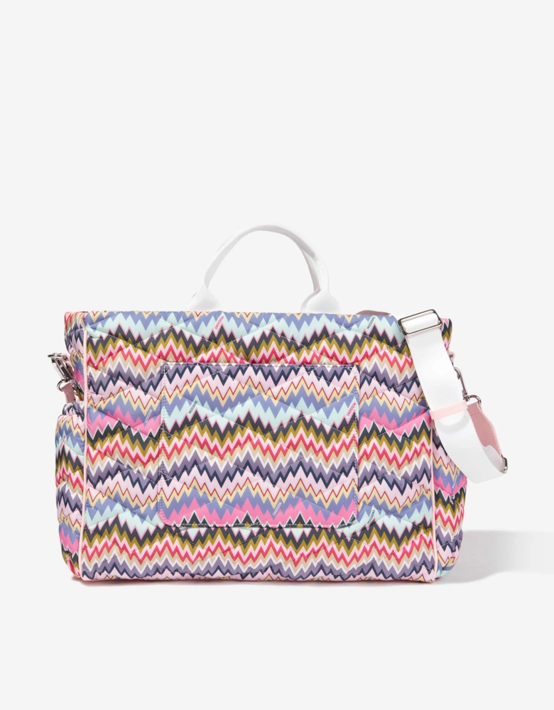 Baby Girls Zigzag Changing Bag in Multicolour (41cm)