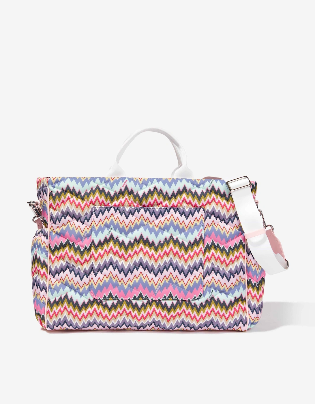 Baby Girls Zigzag Changing Bag in Multicolour (41cm), 7 of 6