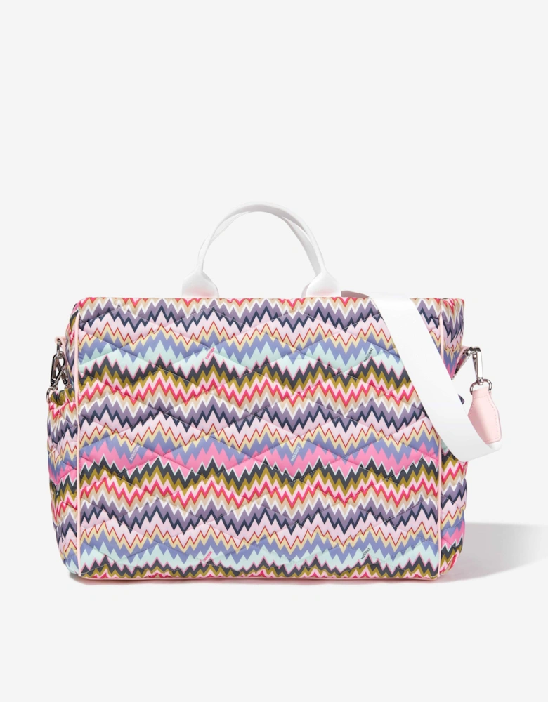 Baby Girls Zigzag Changing Bag in Multicolour (41cm)