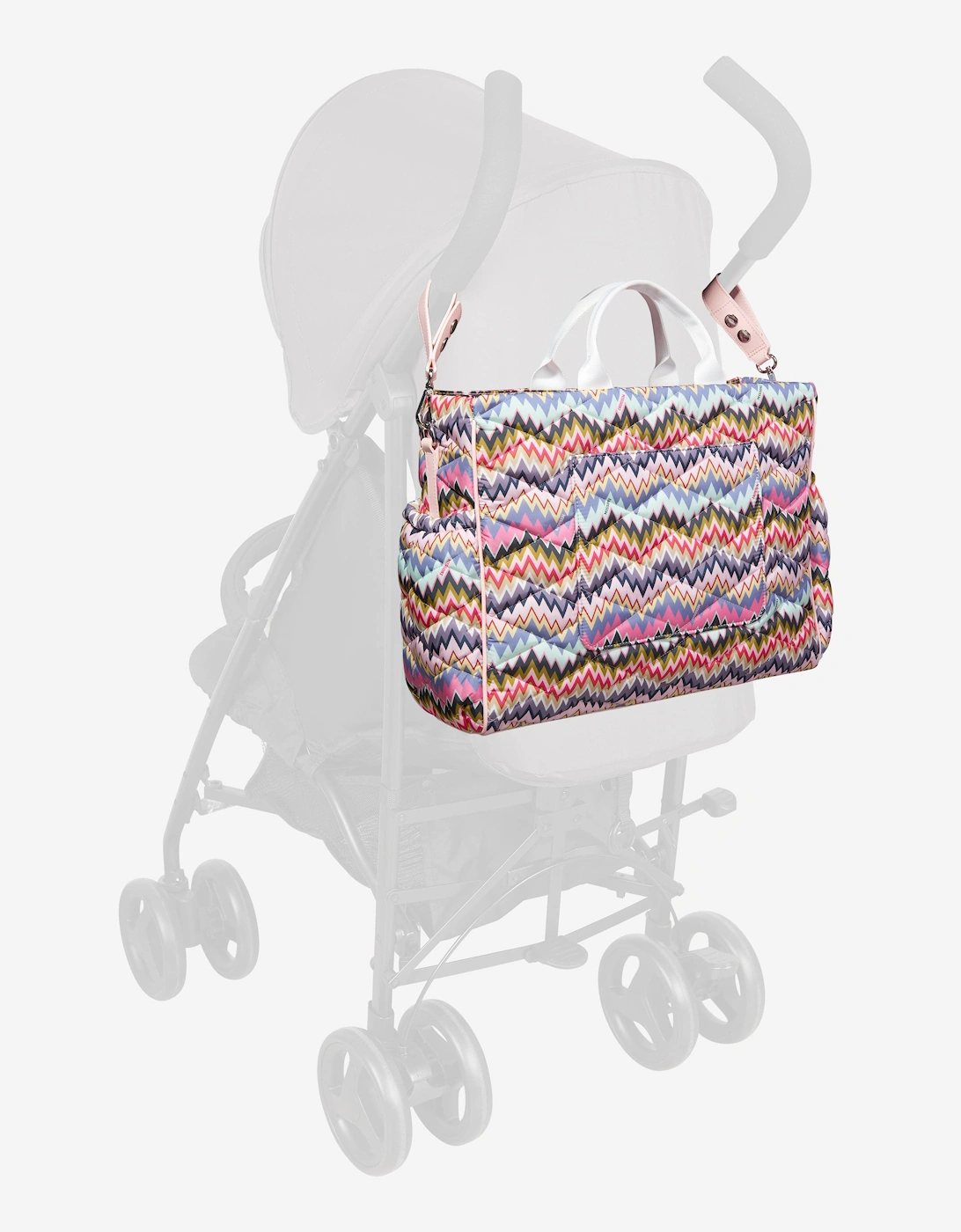 Baby Girls Zigzag Changing Bag in Multicolour (41cm)