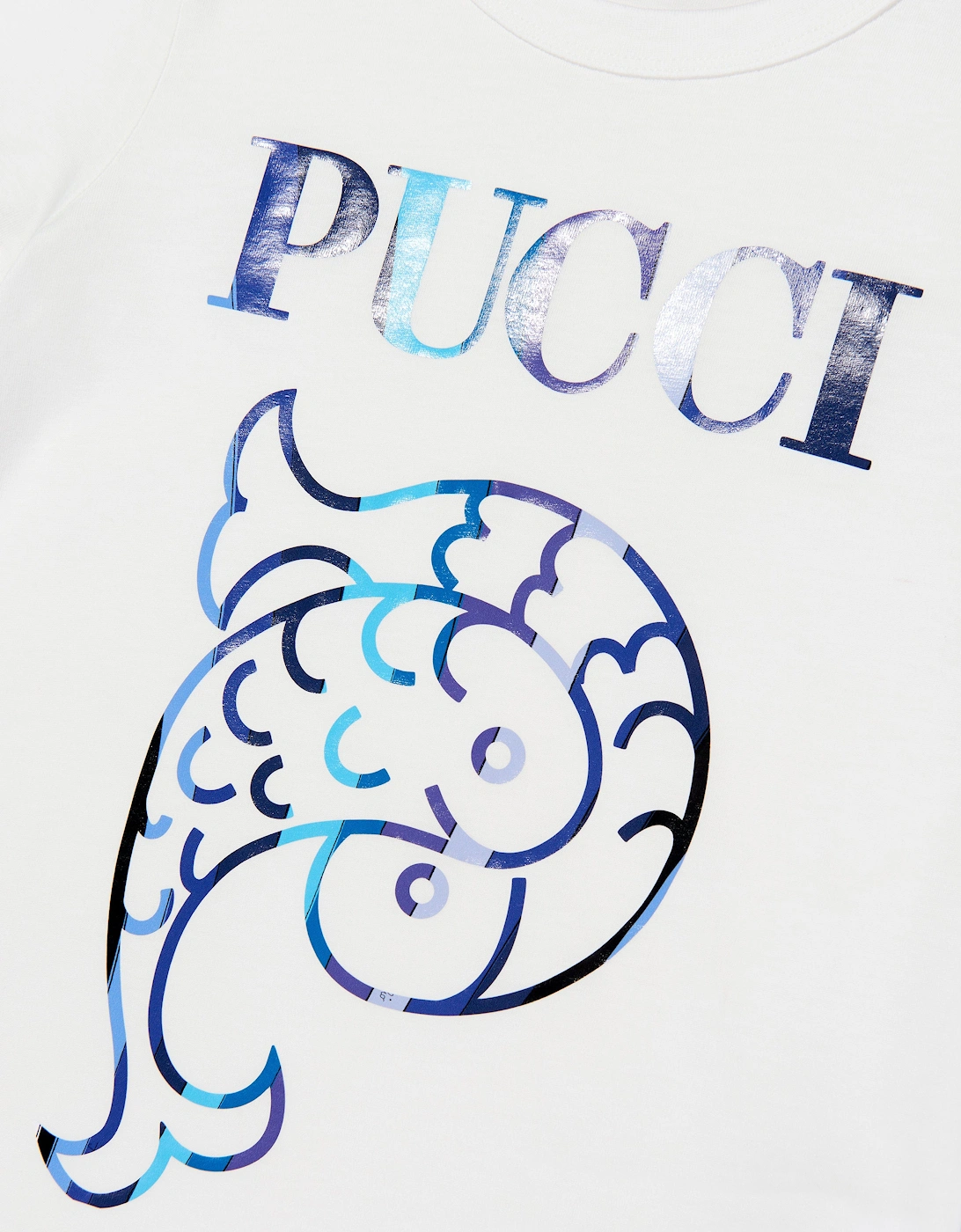 Girls Fish Logo T-Shirt in Ivory