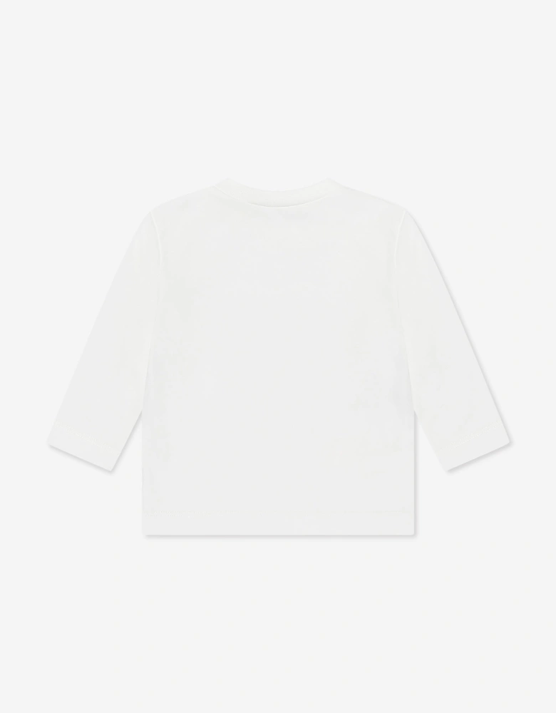 Baby Long Sleeve Logo T-Shirt in White