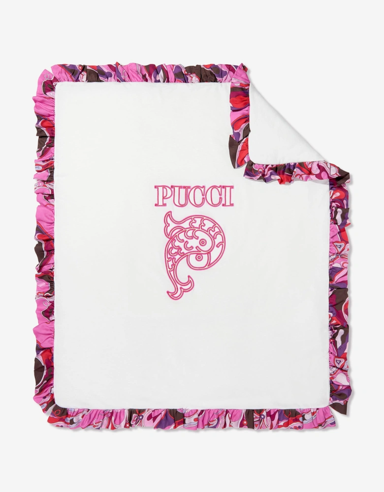 Baby Girls Logo Blanket in Ivory (90cm)