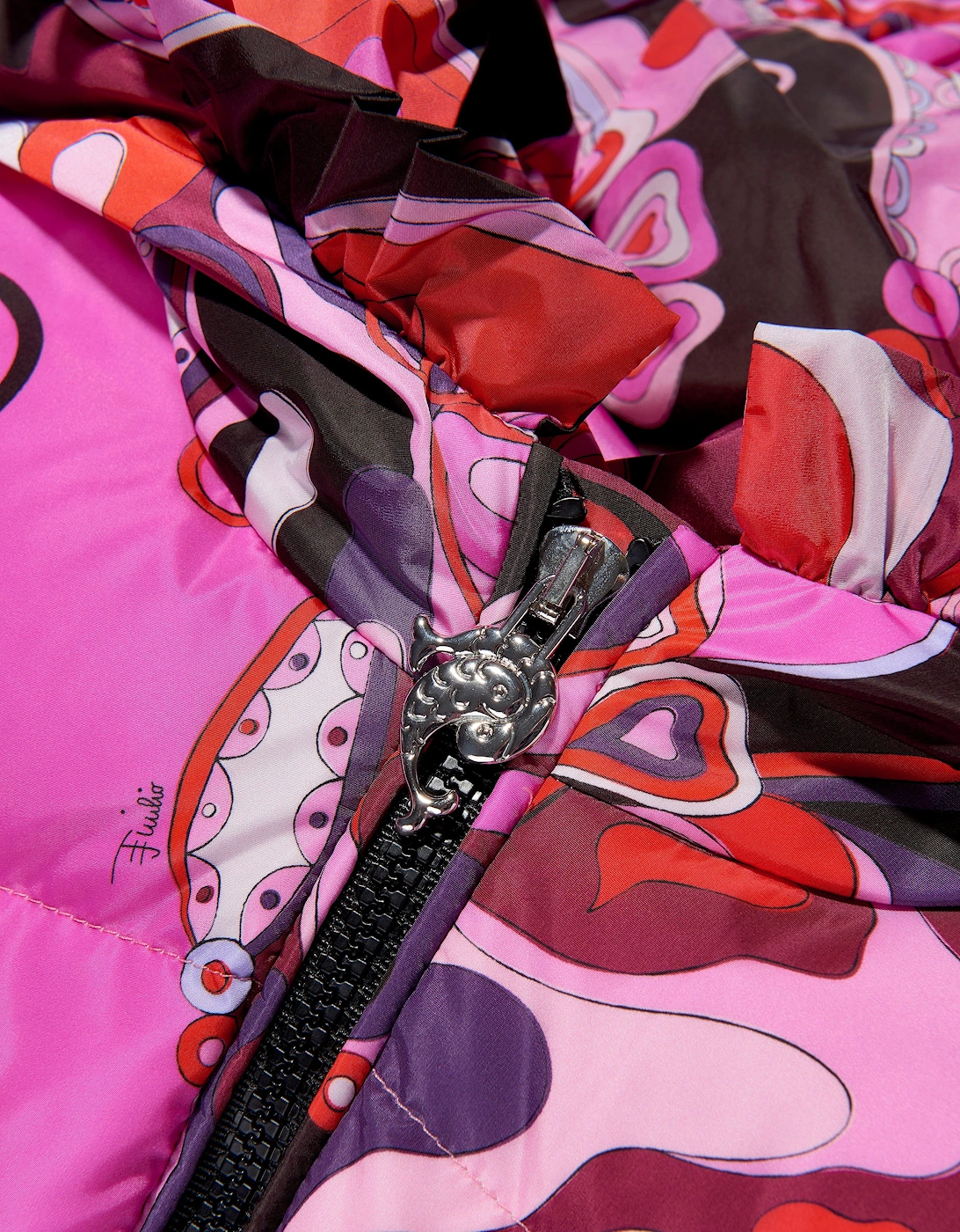 Girls Down Padded Puffer Jacket in Pink