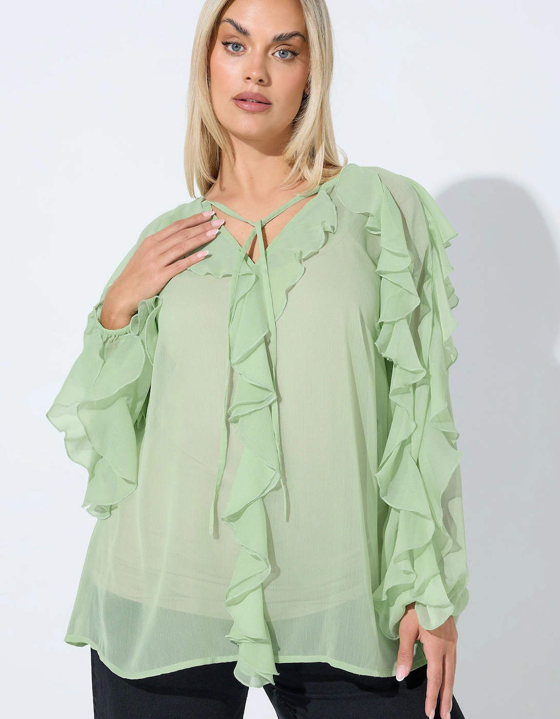 Frill Chiffon Blouse, 2 of 1