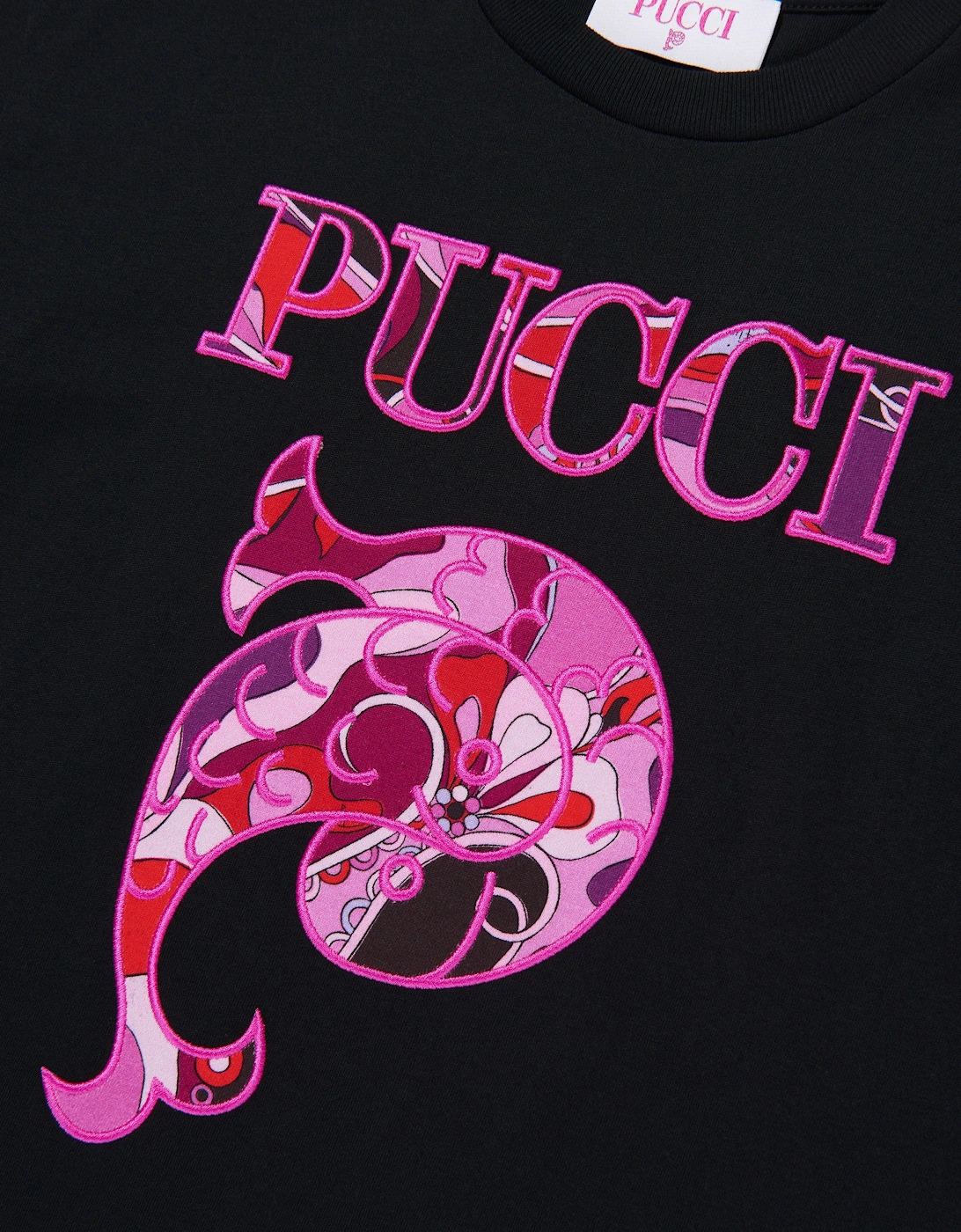 Girls Fish Logo Jersey Dress in Black