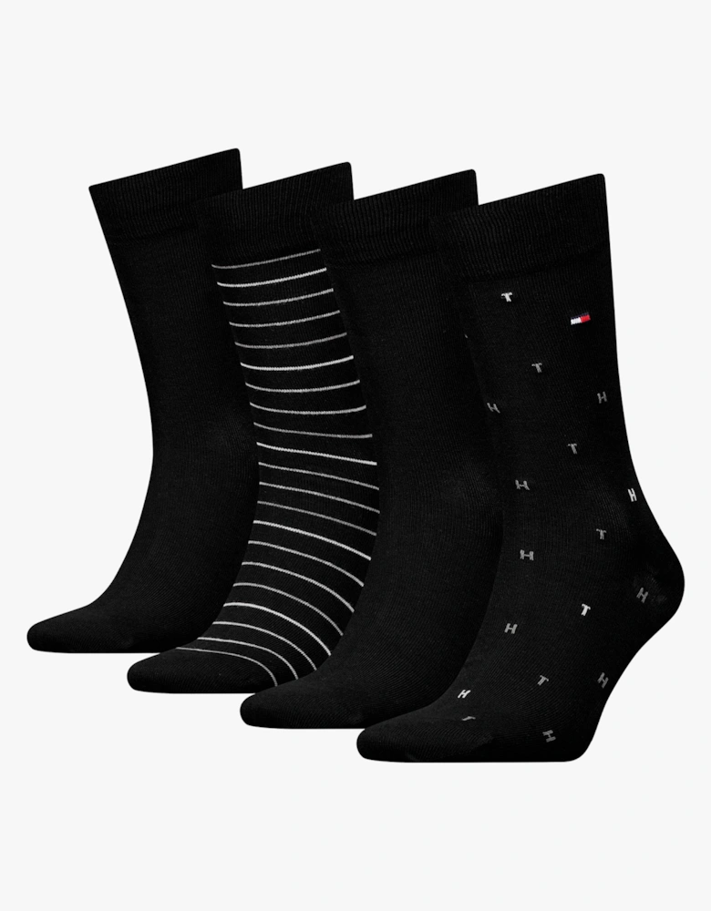 4 Pack Giftbox Mens Socks Black