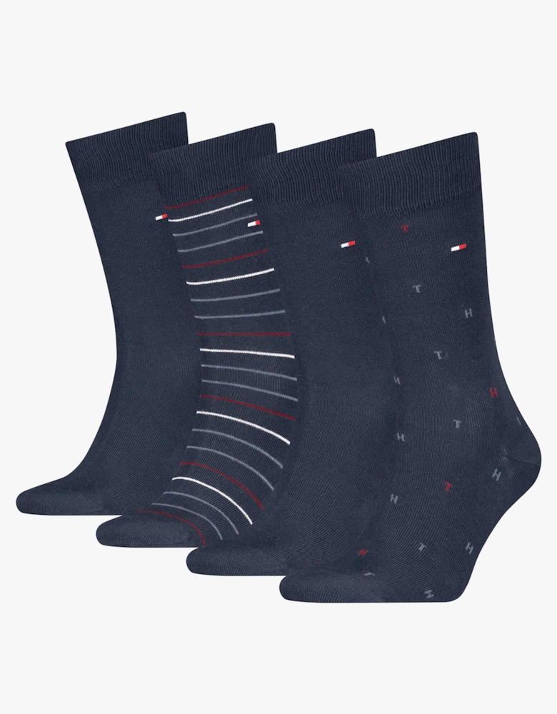 4 Pack Giftbox Mens Socks Navy